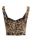 leopardo print marshal bustier top