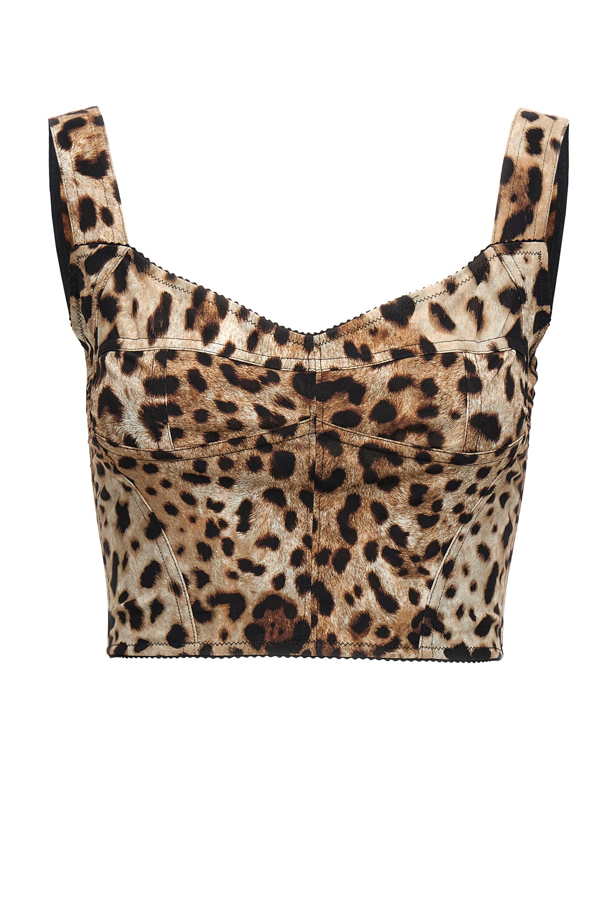 leopardo print marshal bustier top