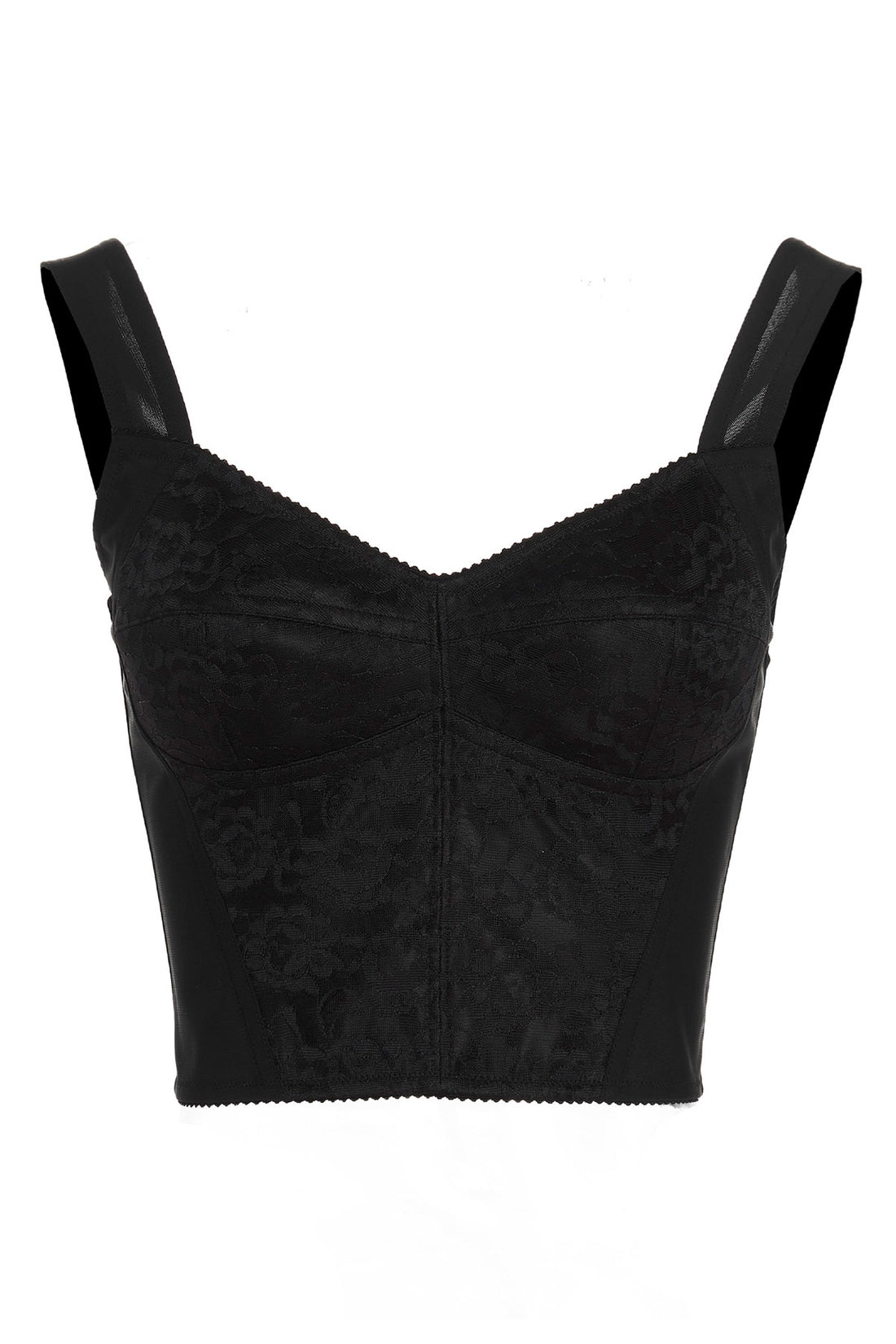 DOLCE &amp; GABBANA 50 90s jacquard and lace bustier