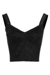 90s jacquard and lace bustier