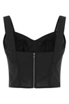 the dolce&gabbana top bustier defines the silhouette through a rigorous corset c