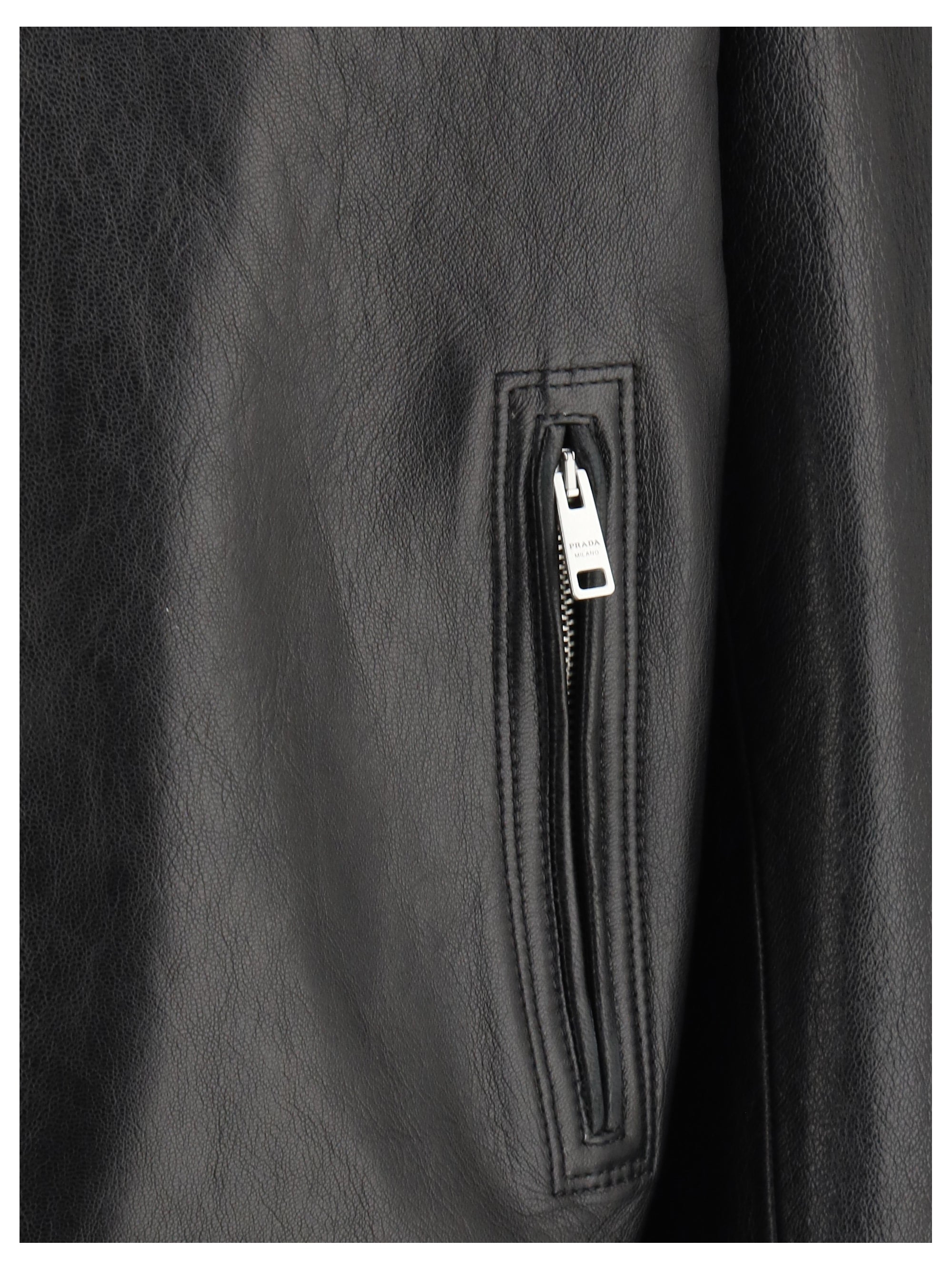 PRADA 40 biker leather jacket