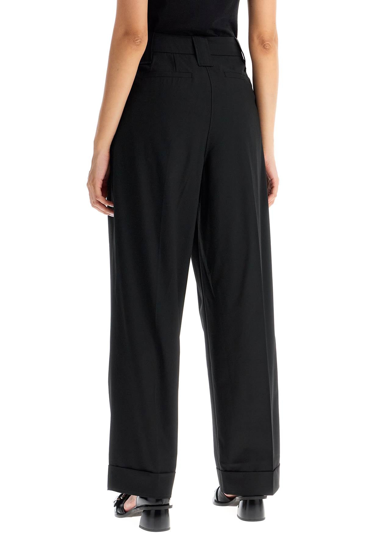 &quot;flowy trousers with two ple