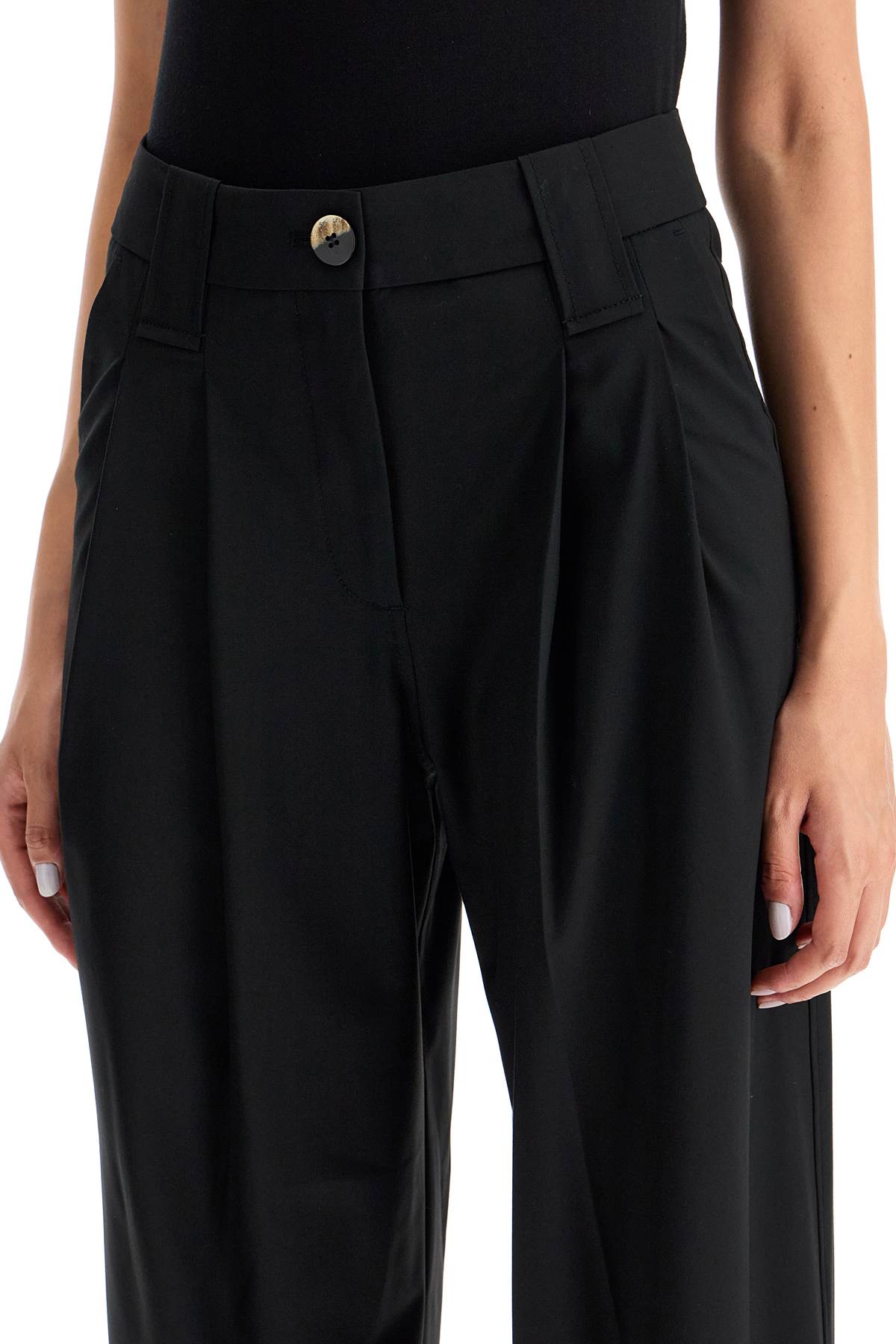 double pleat fluid trousers