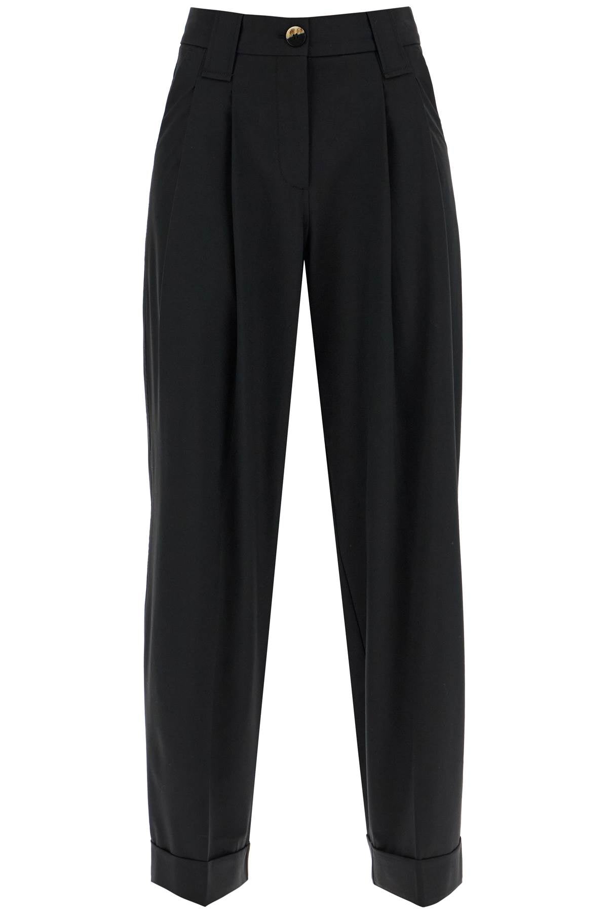 double pleat fluid trousers