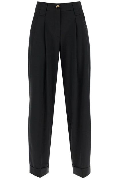 double pleat fluid trousers