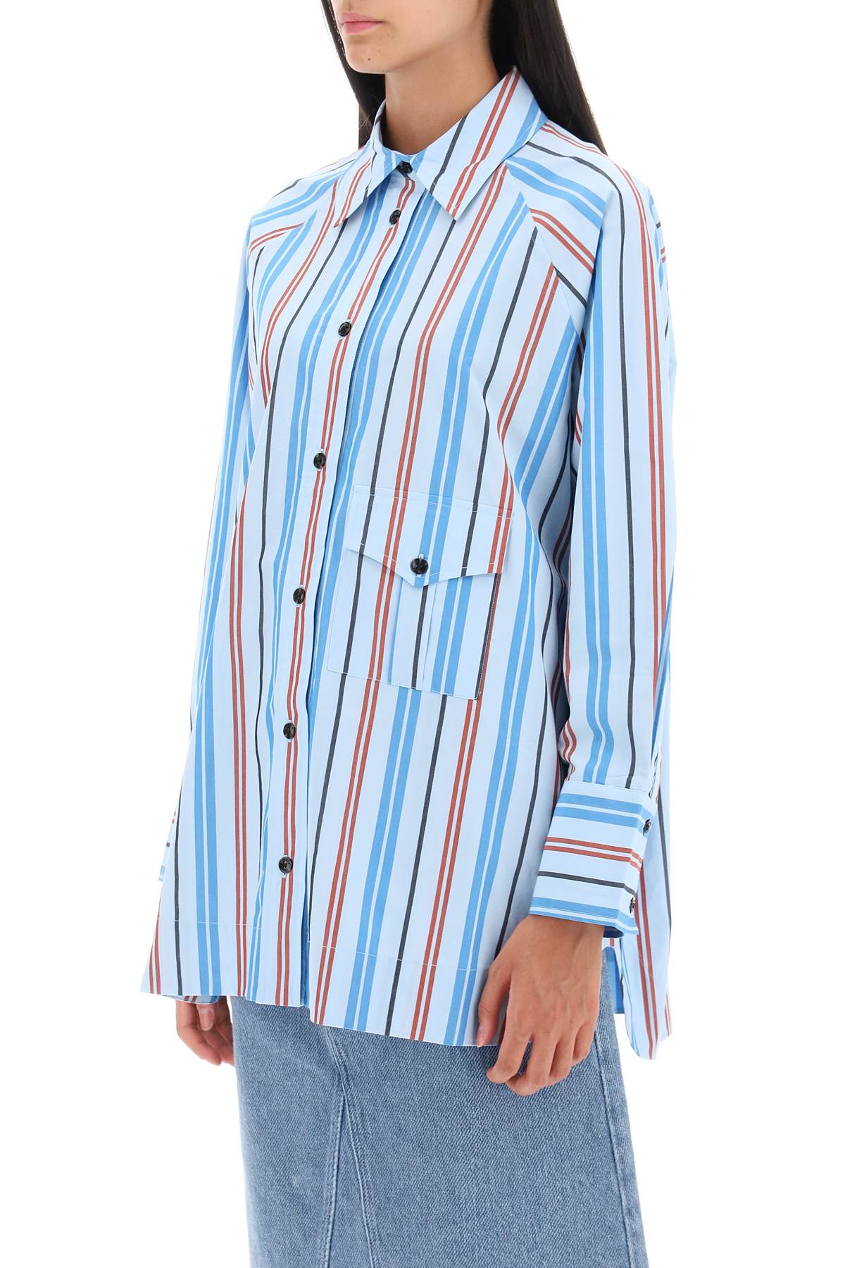 oversized striped shirt