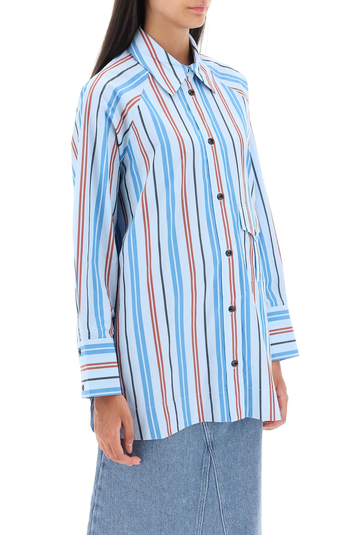 oversized striped shirt