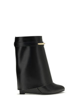GIVENCHY 36 leather shark ankle boots