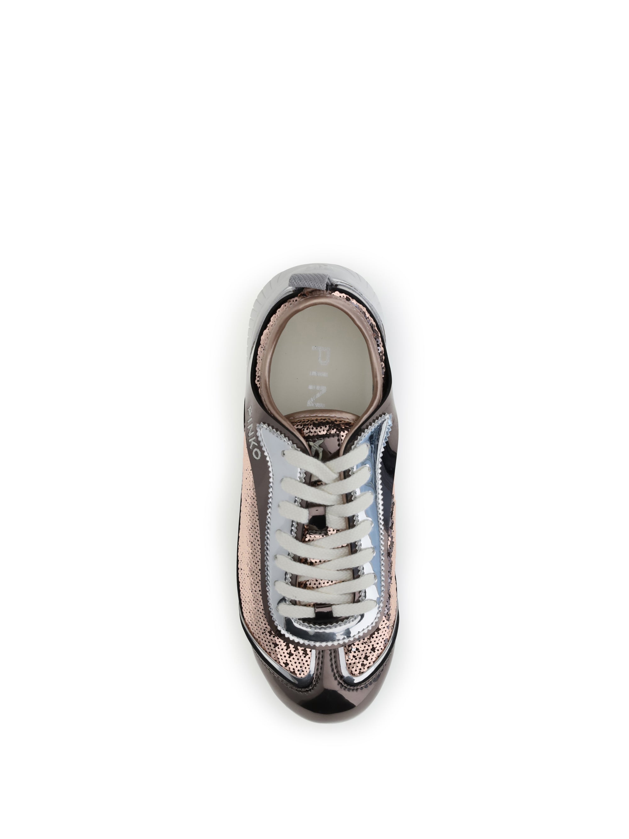 PINKO 36 sequined mirror fabric reby 10 sneakers 