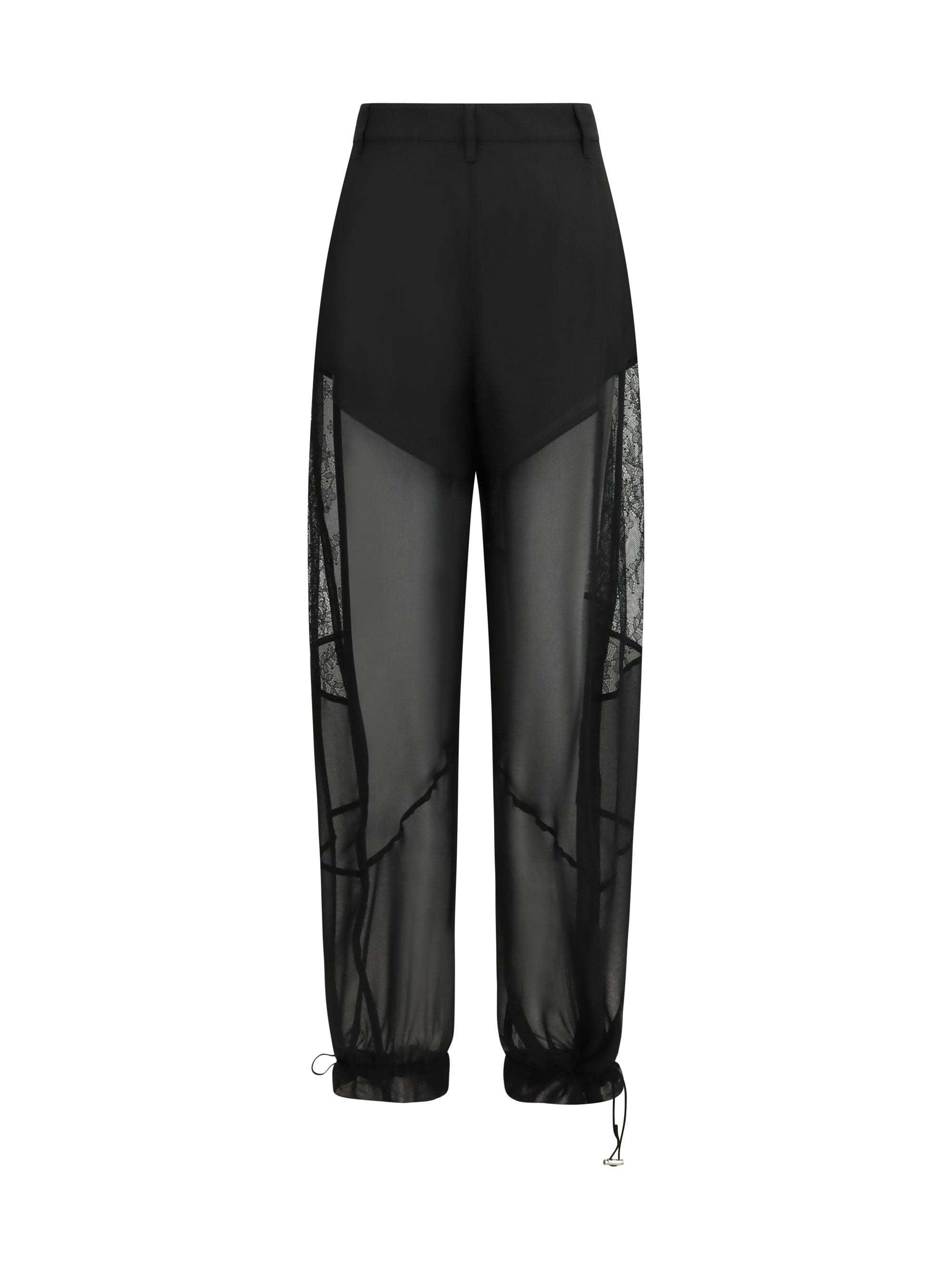 PINKO 38 nacy pants with lace inserts