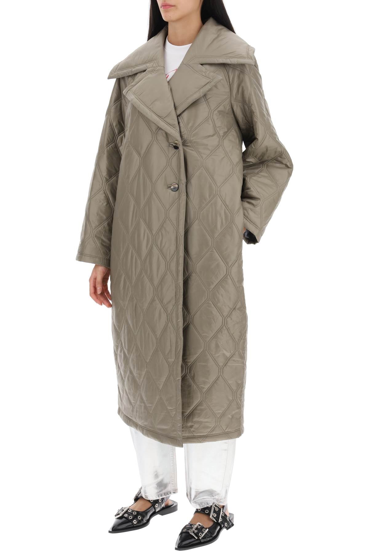 quilted oversized coat