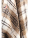wool-blend cape with shearling collar