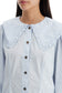 poplin shirt with oversized collar