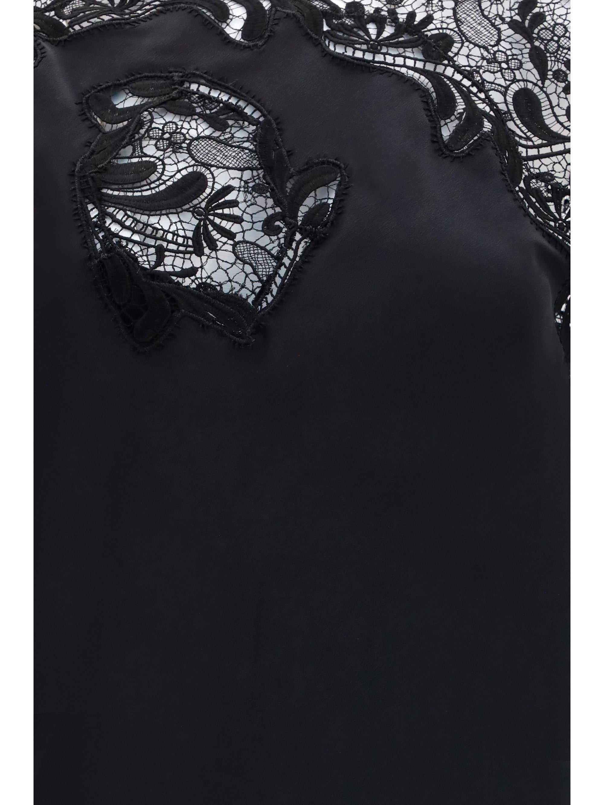 silk dress with lace