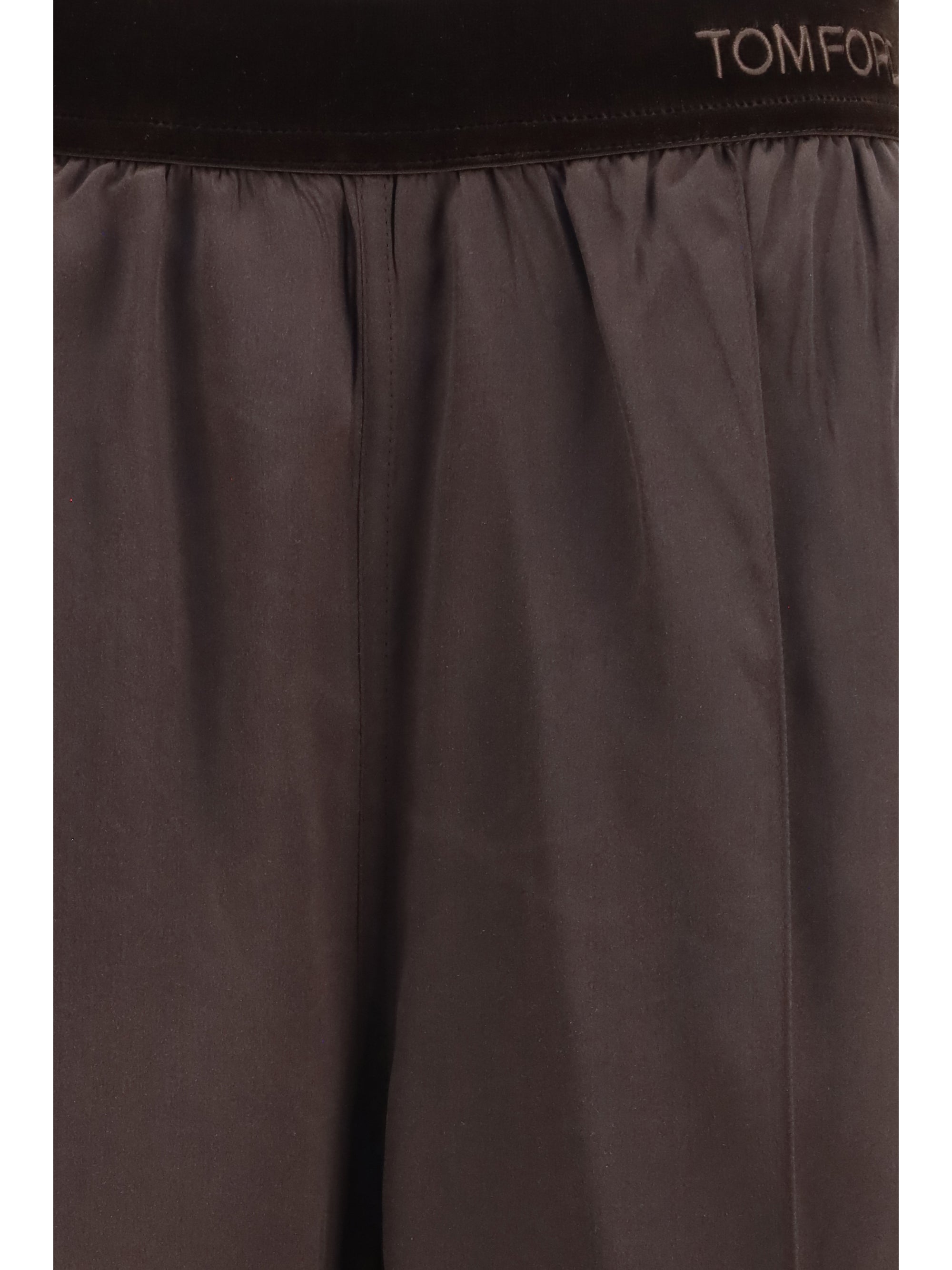 stretch silk satin pants