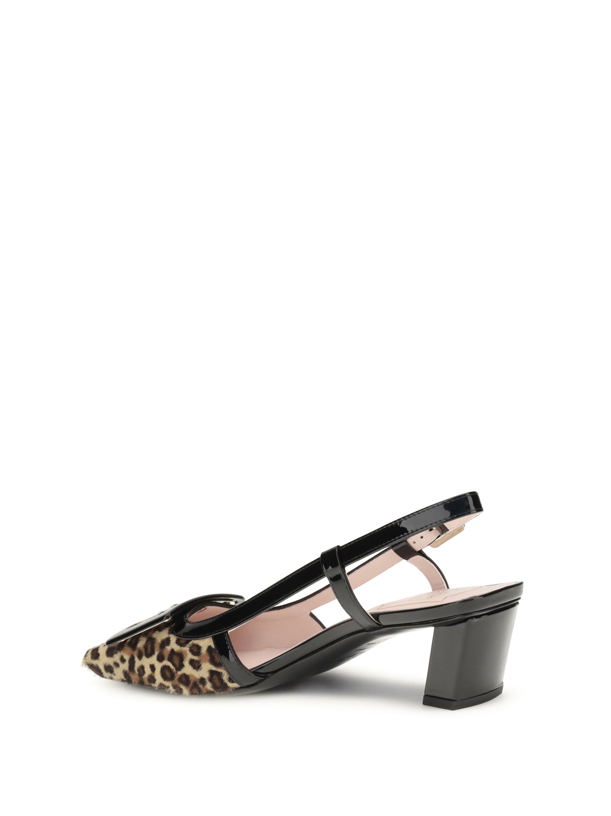 ROGER VIVIER 36 belle vivier leopard-print slingback pumps