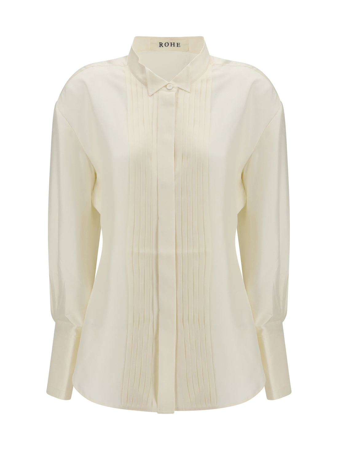 ROHE 36 shaped silk tuxedo shirt