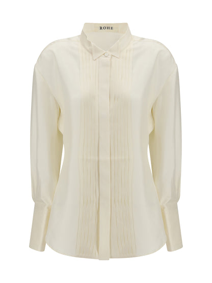 ROHE 36 shaped silk tuxedo shirt