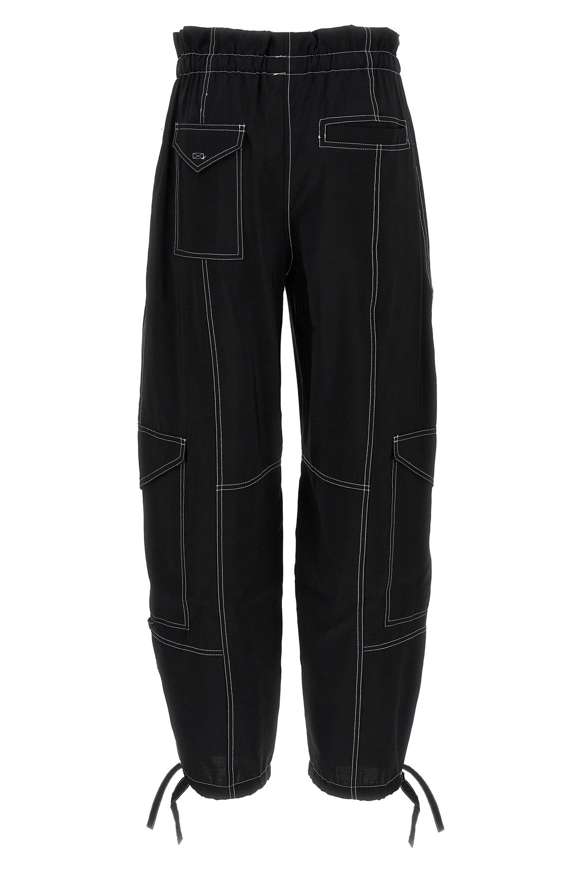 light slub pocket viscose blend pants