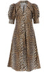 leopard print poplin dress