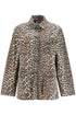 leopard print canvas overshirt