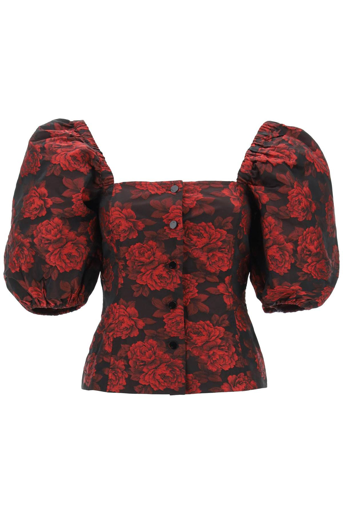 blouse in floral jacquard