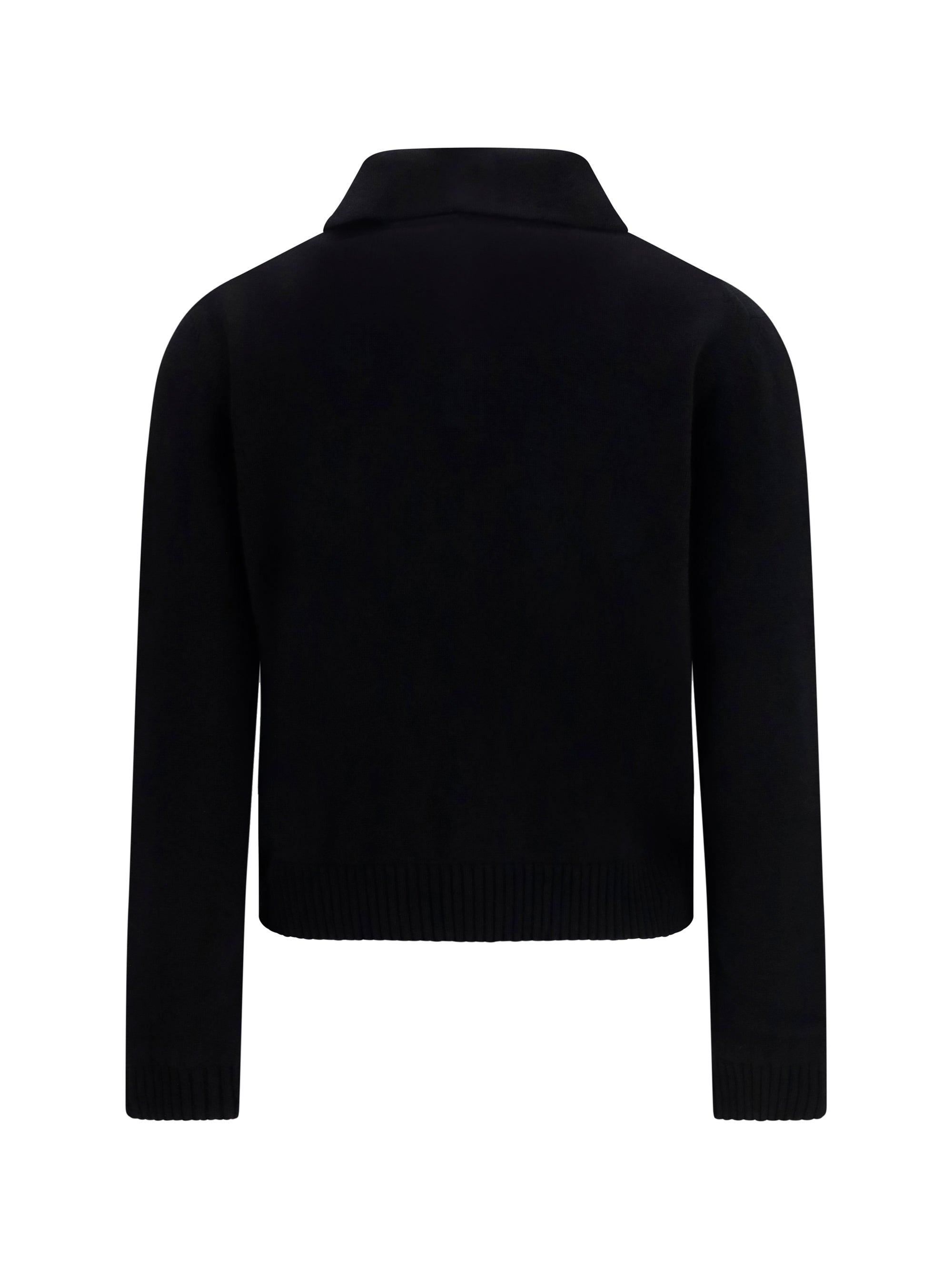 wool and cashmere polo sweater
