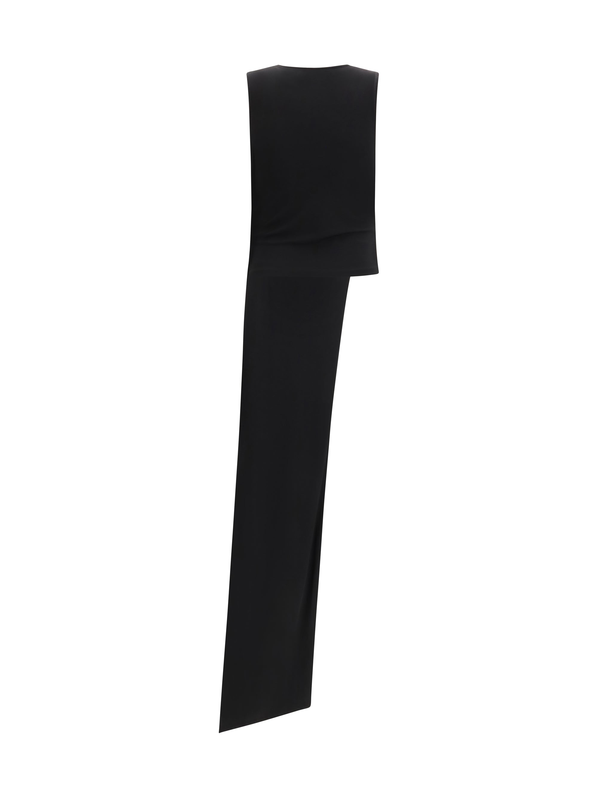 sleeveless top with lavallière neckline in jersey