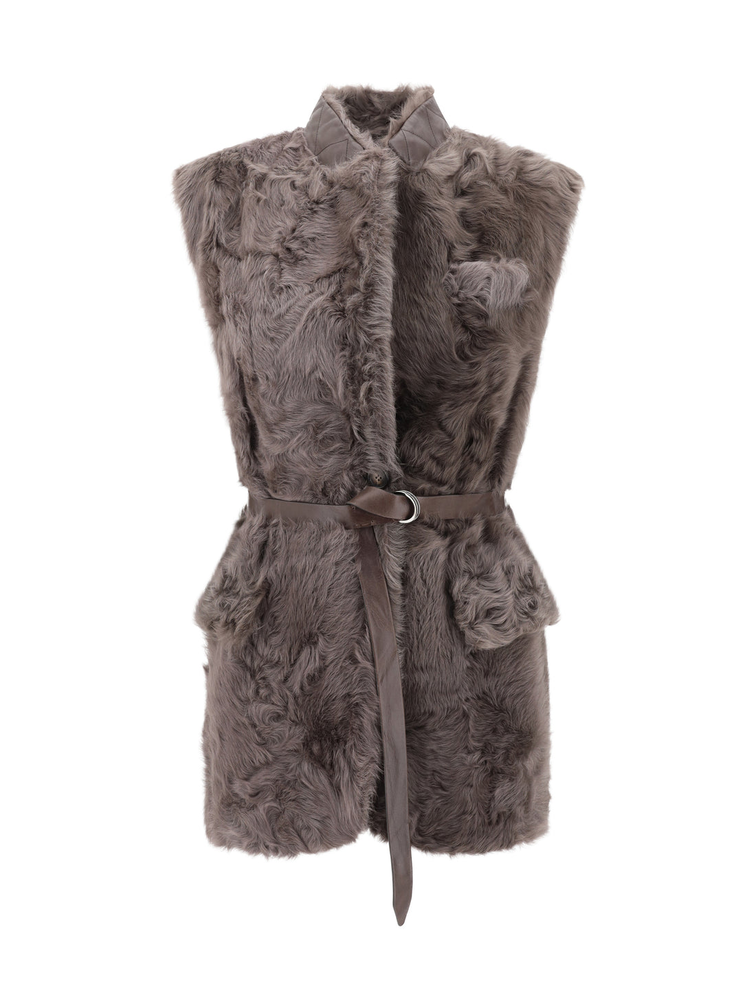 BRUNELLO CUCINELLI 44 fur vest