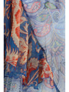 long-sleeve silk shirt with ruffles and floral motif
