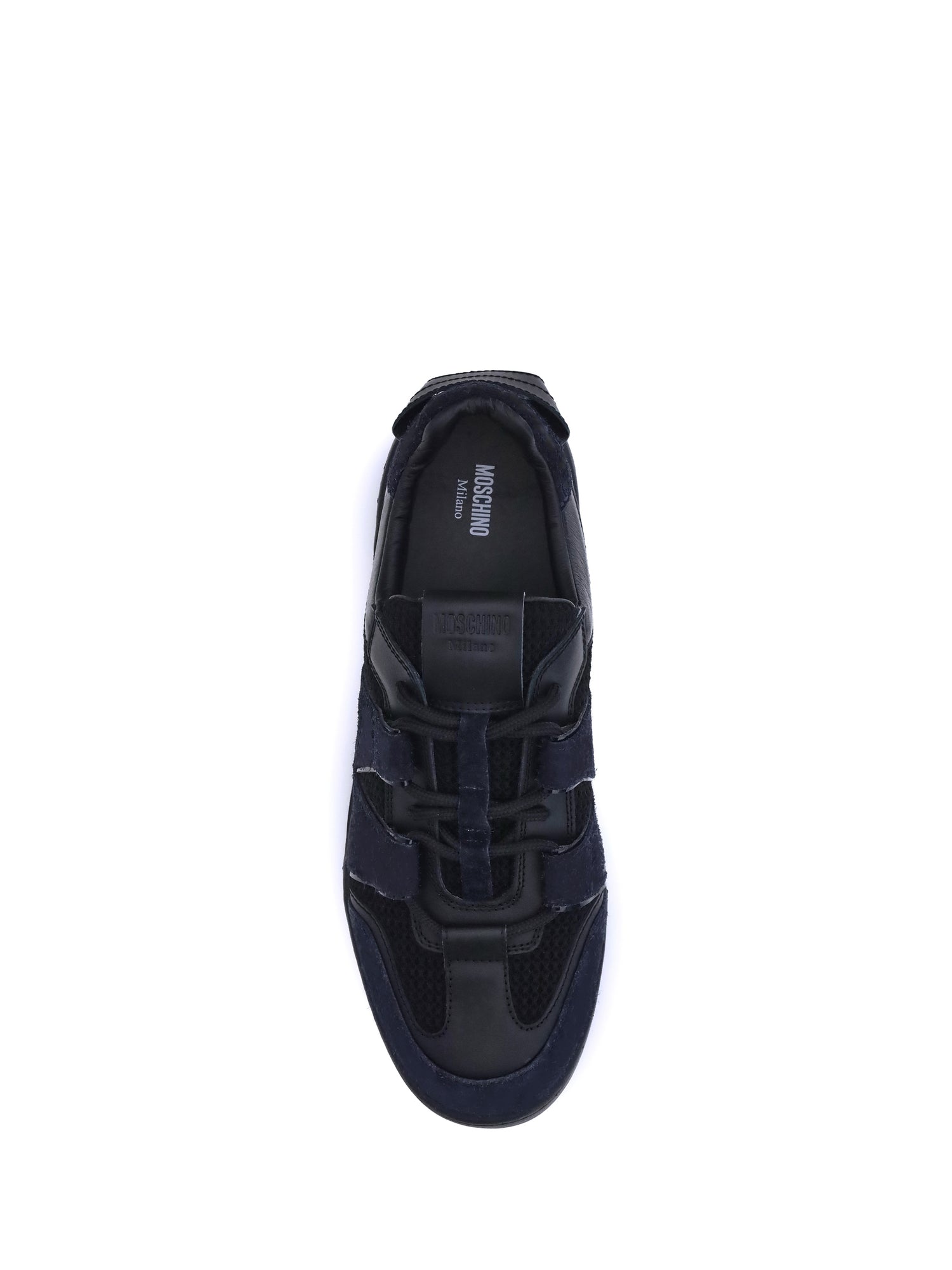 MOSCHINO 40 leather and mesh sneakers
