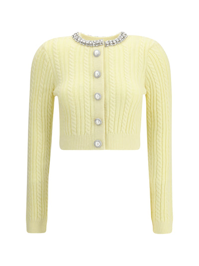 SELF-PORTRAIT M short alpaca cardigan