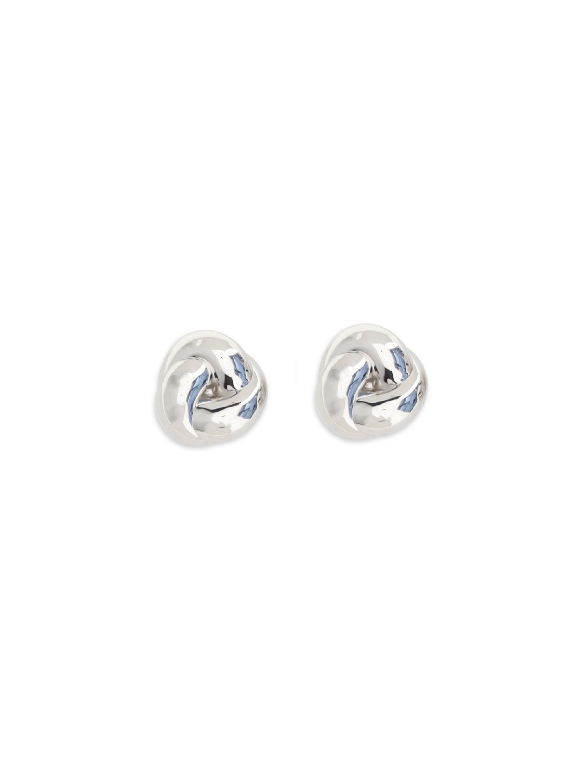silver knot earrings