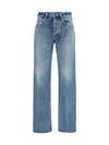 straight-leg denim jeans