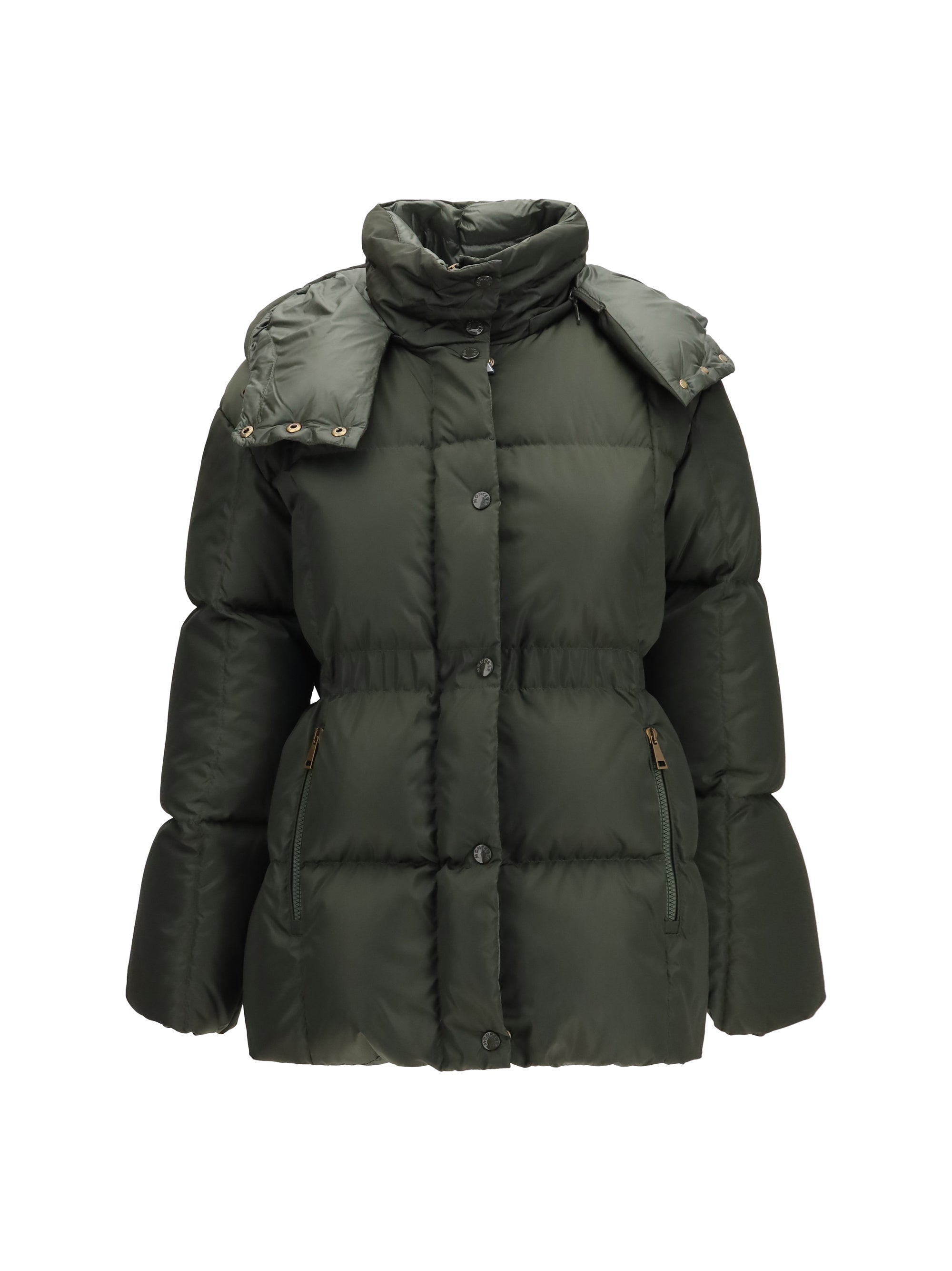 agneux hooded short down jacket