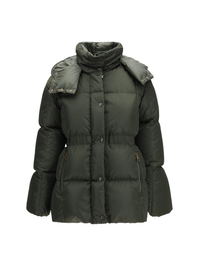 agneux hooded short down jacket