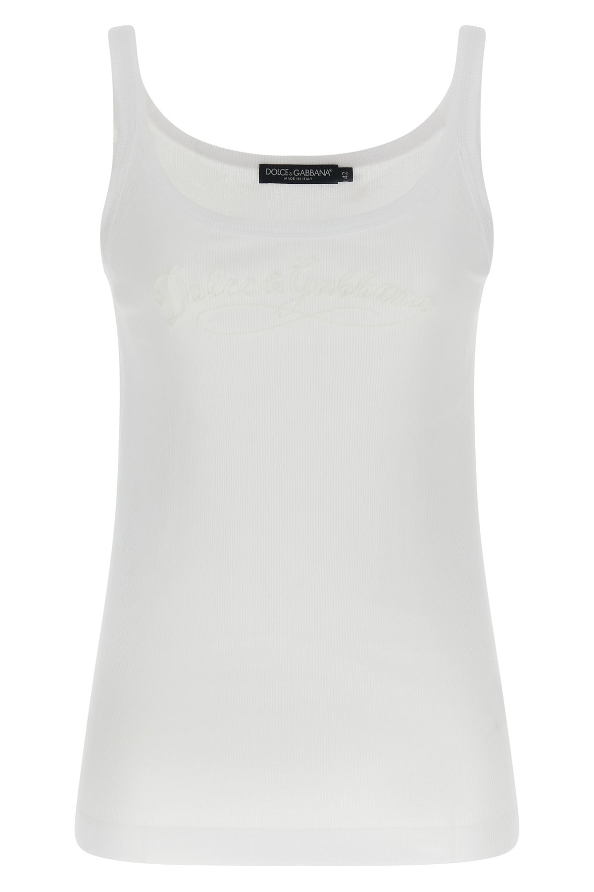 ribbed stretch cotton tank top