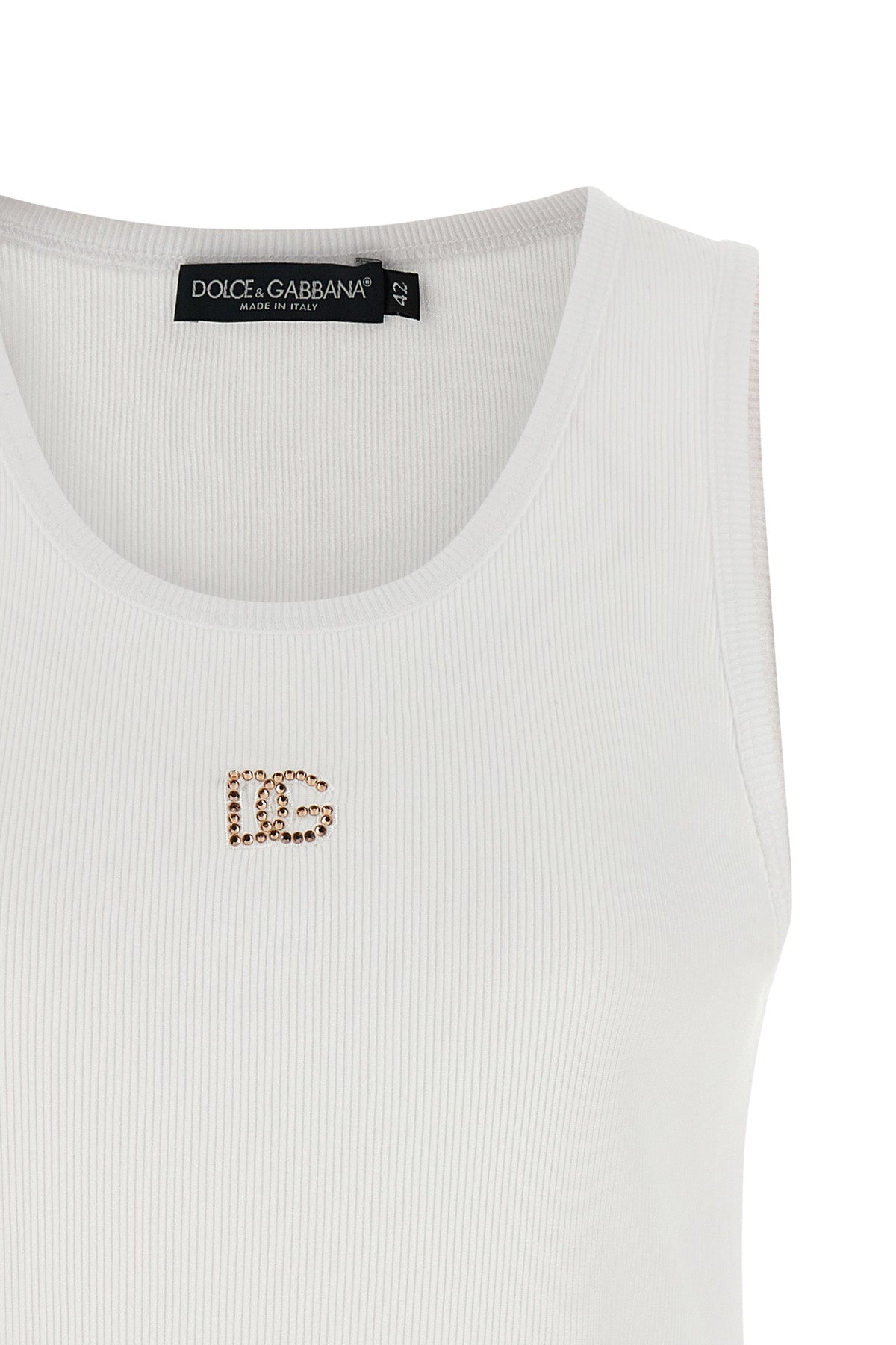 ribbed stretch cotton tank top
