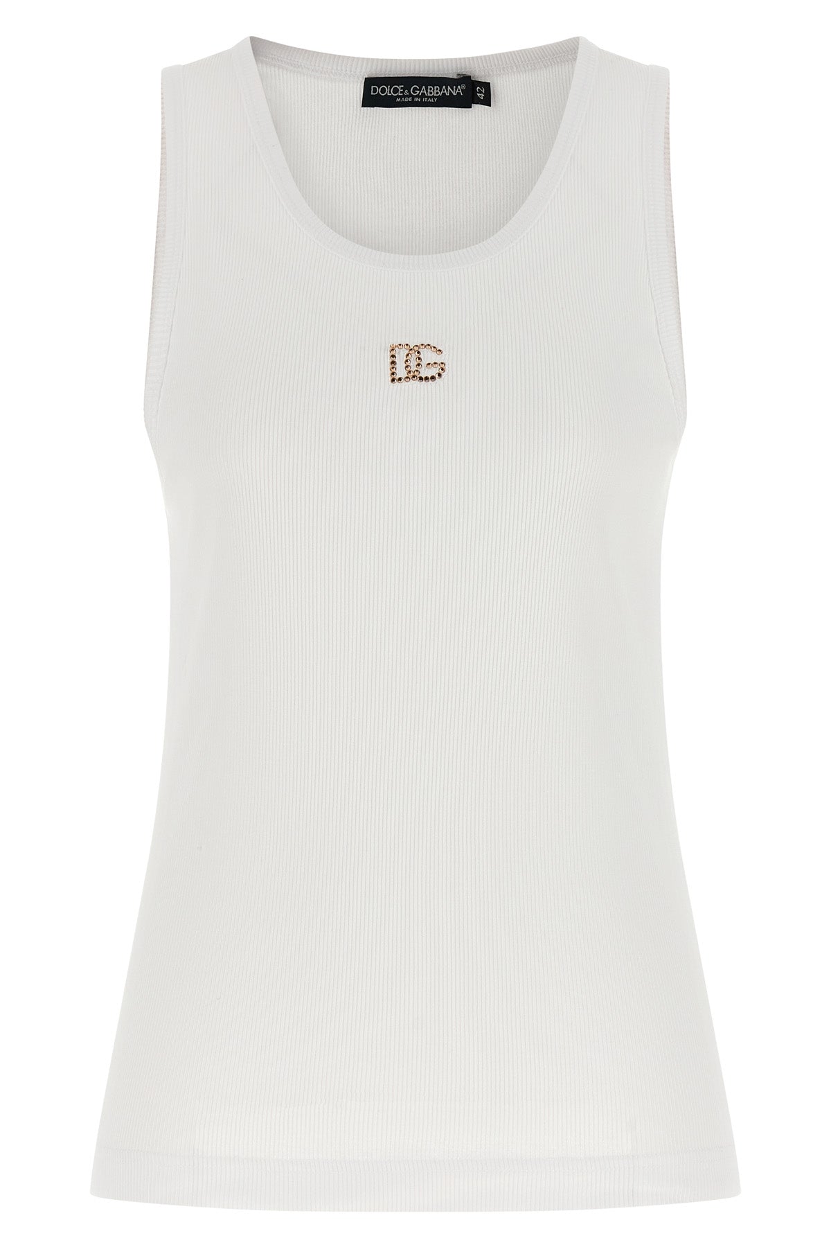 ribbed stretch cotton tank top