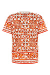 all-over maiolica print light cotton crew neck t-shirt