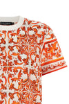 all-over maiolica print light cotton crew neck t-shirt