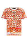 all-over maiolica print light cotton crew neck t-shirt