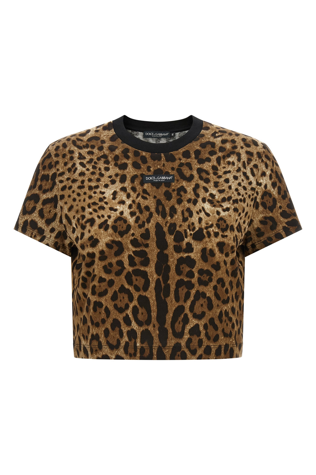 DOLCE &amp; GABBANA 40 the dolce&amp;gabbana cropped t-shirt defines a bold aesthetic through its tight fit