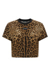 the dolce&gabbana cropped t-shirt defines a bold aesthetic through its tight fit