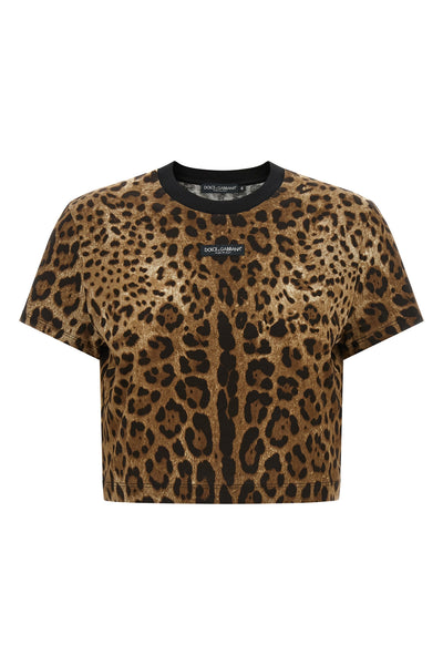 the dolce&gabbana cropped t-shirt defines a bold aesthetic through its tight fit