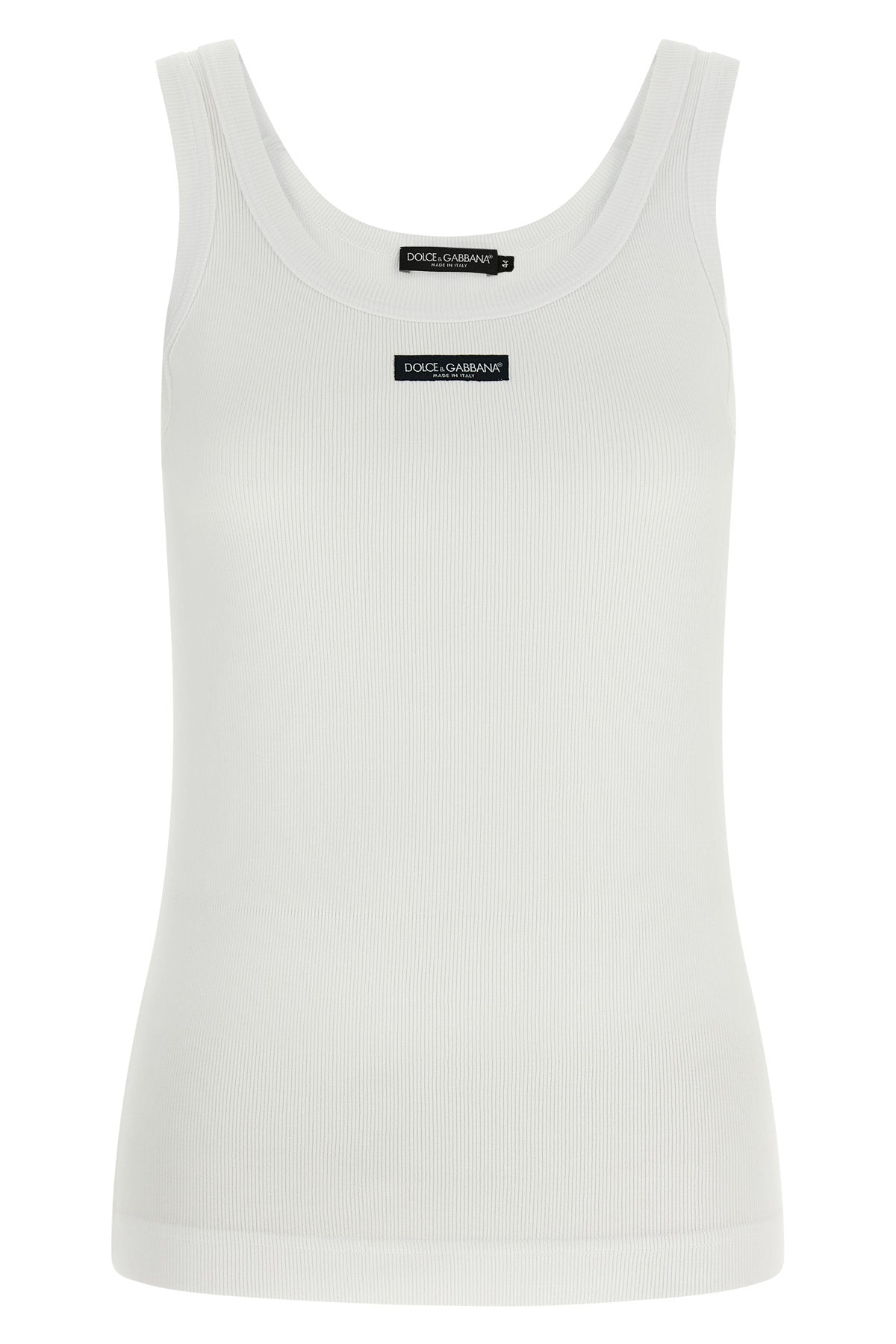 the dolce&gabbana ribbed tank top establishes a foundation of technical luxury t