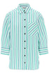 "oversized striped poplin shirt