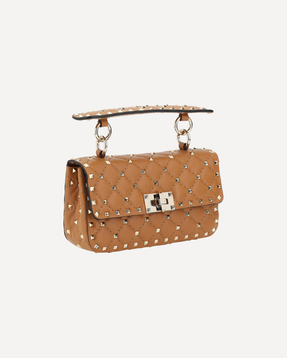 rockstud spike small leather handbag