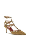 rockstud suede pumps